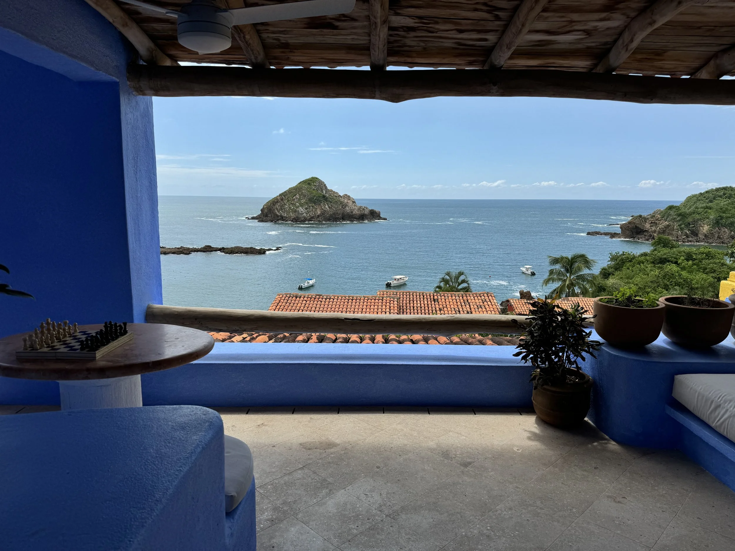 Panoramic ocean view from Casita Hermanitas